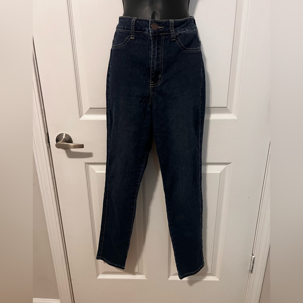 Fashion Nova Dark Blue High Rise Women's Jeans